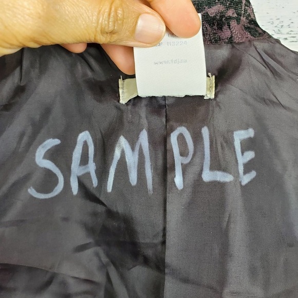 FDJ French Dressing Blazer Floral Jacquard Collared Button Closure Coat - Picture 12 of 12